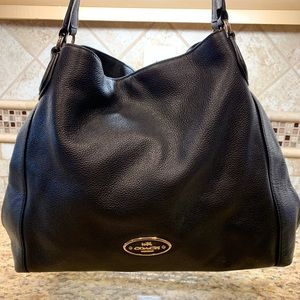 Coach pebbled leather hobo bag